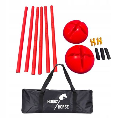 3x PRZESZKODA HOBBY HORSE DO SKAKANIA KOŃ NA KIJU Płotek Treningowy 120 CM na Arena.pl