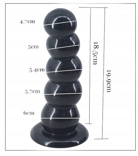 DUŻE DILDO INTYMNE BUTT PLUG KOREK MASAŻ UNISEX KULKI ANALNE na Arena.pl