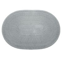 Podkładka na stół owalna pleciona JUDY 45x30 popielata x6