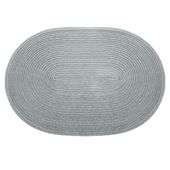 Podkładka na stół owalna pleciona JUDY 45x30 popielata x6