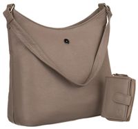 skórzana torebka damska w zestawie z portfelem - peterson