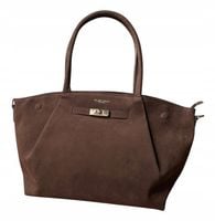 Flora&Co czekoladowa torebka shopper brązowy torebka ciemny brąz A4