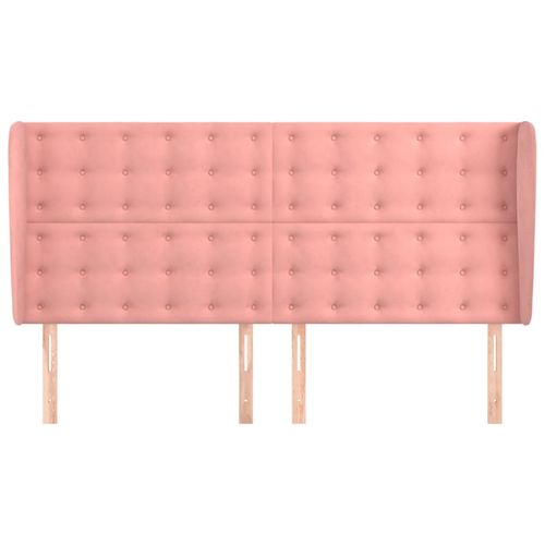 Zagłówek uszak, różowy, 163x23x118/128 cm, aksamit na Arena.pl