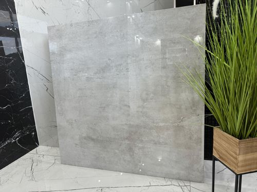 Płytka GRES beton jasny 120x120 POLEROWANY nowoczesny gres wielkoformatowy na Arena.pl