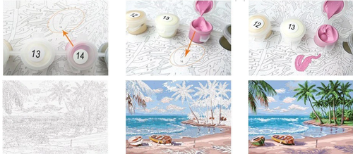 DUŻY OBRAZ MALOWANIE PO NUMERACH PREZENT 50c +RAMA na Arena.pl