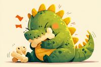 Plakat 45x30cm Uroczy Dinozaur