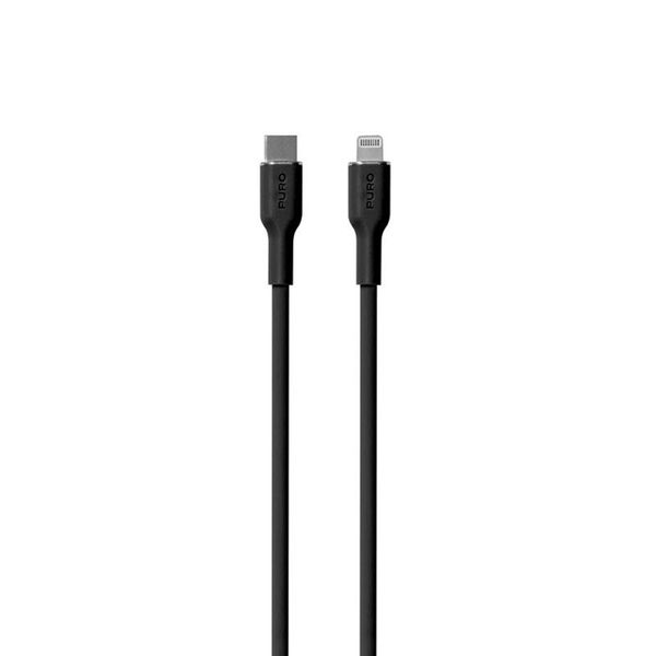 PURO ICON Soft Cable - Kabel USB-C do Lightning MFi 1.5 m (Black) zdjęcie 2