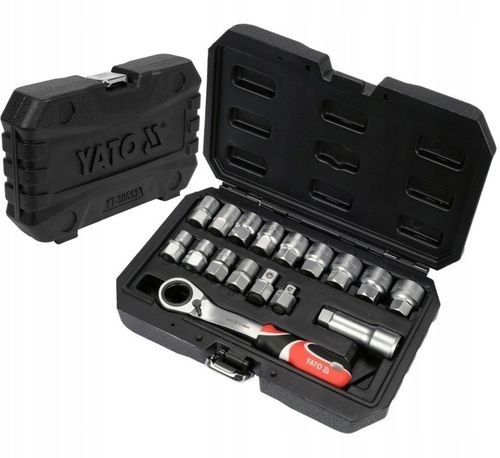 YATO ZESTAW KLUCZY NASADOWYCH PRZELOTOWYCH NASADEK 3/8 1/2 SPLINE 17 EL. na Arena.pl