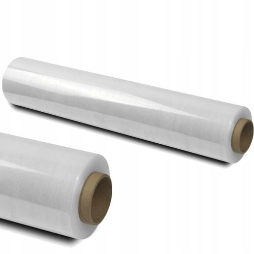 FOLIA STRETCH 3KG BEZBARWNA DUŻO FOLI CIENKA TULEJ na Arena.pl