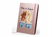 Notes metaliczny A5 nadruk UV PREZENT best FRIENDS