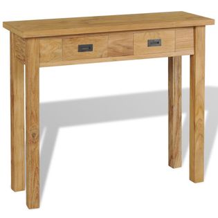 Stolik-konsola, lite drewno tekowe, 90 x 30 x 80 cm