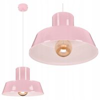 2X POLLY Industrialna lampa wisząca sufitowa do jadalni metalowa różowa E27