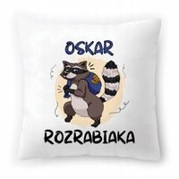Poduszka Biała 40X40 Cm Dla Oskara Syna Dziecka Z Nadrukiem Ze Zdjęciem