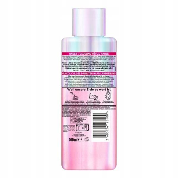 LOREAL ELSEVE GLYCOLIC GLOSS kuracja laminująca do włosów 200 ml zdjęcie 2