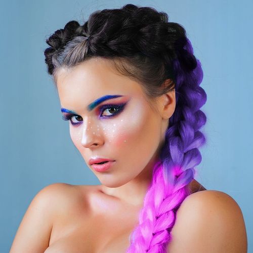 6X WŁOSY SYNTETYCZNE DO WARKOCZYKÓW OMBRE ZESTAW WŁOSÓW DOCZEPY 130CM na Arena.pl