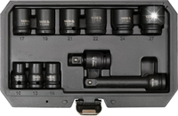 ZESTAW NASADEK UDAROWYCH CrMo 1/2'' 10-27MM NASADKI UDAROWE 11 EL. KOMPLET