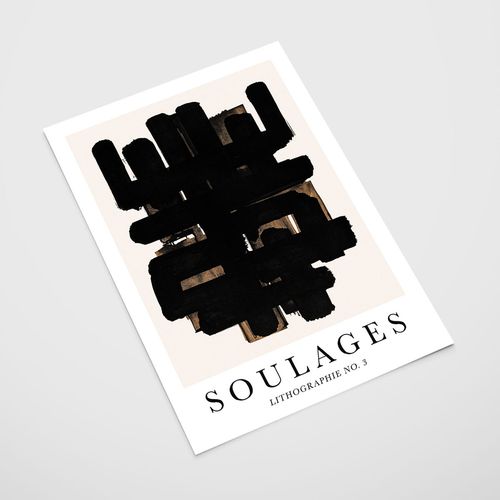 Plakat abstrakcja soulages 70x100 cm na Arena.pl