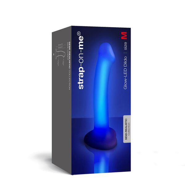 Glow-Led Dildo Purple - M zdjęcie 8