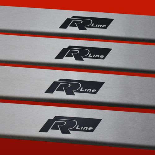 Listwa progowa VOLKSWAGEN POLO MK5 6R RLINE Stal nierdzewna 304 mat 4szt na Arena.pl