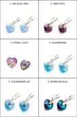 Srebrne Kolczyki z Kryształami Swarovski Serca 10