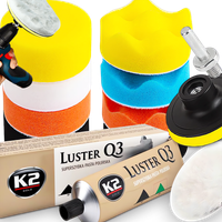 Zestaw Gąbek Gąbki Pady Polerskie + Pasta Polerska Do Polerowania Lakieru