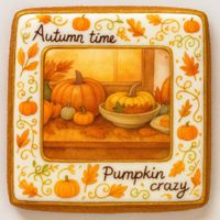 CIASTKO LUKROWANE PUMPKIN MENU ROZ.XL POZIOM RĘCZNIE ROBIONE