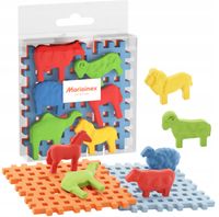 Marioinex Mini Waffle Animals + Podstawy, 6 zwierząt, zestaw startowy