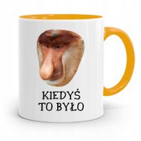 Kubek Żółty Nosacz Janusz Kiedyś To Było Prezent Z Nadrukiem Ze Zdjęciem