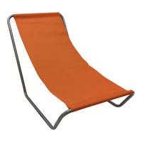 Składany leżak plażowy Ella pomarańczowy z pokrowcem
