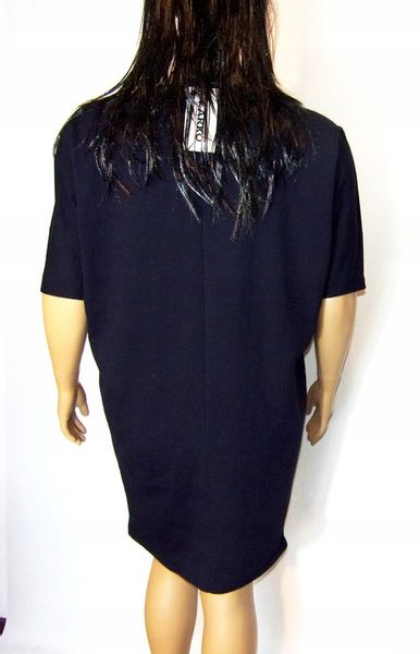 KARKO sukienka granatowa tuba plus size 50/52 zdjęcie 4