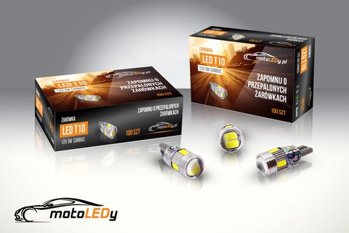 ŻARÓWKA LED T10, W5W, W10W, W16W 12V CANBUS 240lm soczewka, postojówka na Arena.pl