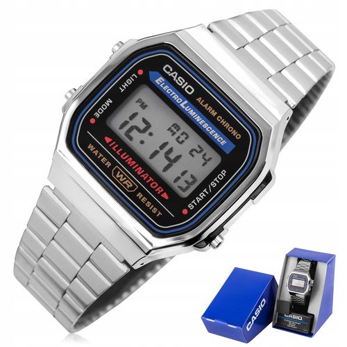 ZEGAREK MĘSKI CASIO VINTAGE RETRO KLASYK A168WA-1W +BOX na Arena.pl