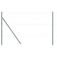 Słupek ogrodzeniowy. 26 pcs Zielony 3.2 x 3.2 x 210 cm Stal