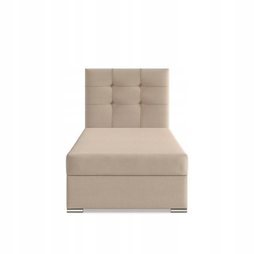 Łóżko Kontynentalne ELDA BEŻOWE JEDNOOSOBOWE Tapicerowane Pojedyncze na Arena.pl