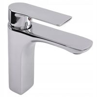 Bateria umywalkowa stojąca łazienkowa srebrna chrom kran do łazienki YOKA