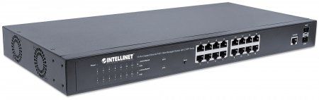 INTELLINET GIGABIT SWITCH 16X 10/100/1000 RJ45 POE+ 2X SFP MANAGED zdjęcie 3