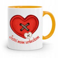 Kubek Żółty Na Walentynki Jesteś Moim Serduszkiem Z Nadrukiem Ze Zdjęciem