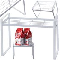 PÓŁKA METALOWA JEDNOPOZIOMOWA NA BLAT KUCHNI ORGANIZER KUCHENNY STOJAK LOFT