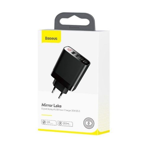 BASEUS MIRROR LED 4-PORT NETWORK CHARGER BLACK na Arena.pl
