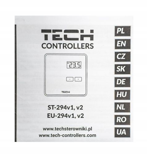 STEROWNIK REGULATOR TERMOSTAT POKOJOWY PRZEWODOWY TECH ST-294 v1 BIAŁY na Arena.pl