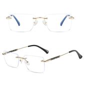 Bezramkowe okulary zerówki do komputera z filtrem Blue Light 25188 złoty