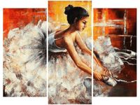 OBRAZ PRIMA BALERINA CIEPŁYM TLE