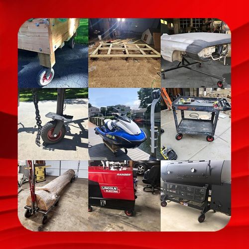 KÓŁKO OBROTOWE DO WÓZKA 200 mm DO 235 KG KOŁO JEZDNE GUMOWE BEZDĘTKOWE na Arena.pl