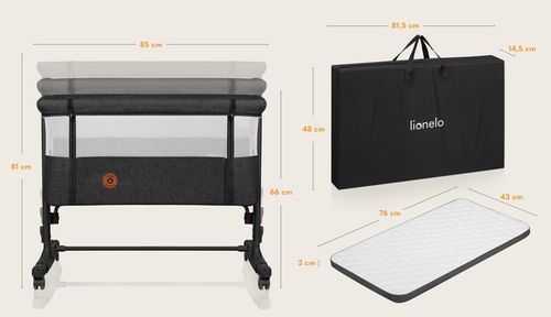 Łóżeczko dostawne dziecięce + kojec Lionelo Aurora + Otulacz bambusowy na Arena.pl