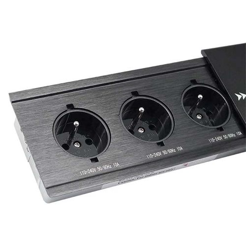 Przedłużacz gniazdo multiport FLEXPORT biurowy wpuszczany 3 gniazda, 1,7m, czarny na Arena.pl