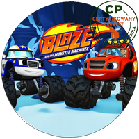 Opłatek na tort Blaze i Megamaszyny