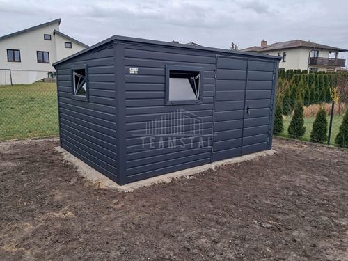 Schowek - domek ogrodowy 4x2m - brama dwuskrzydłowa - 2x okno dach TS1103 na Arena.pl