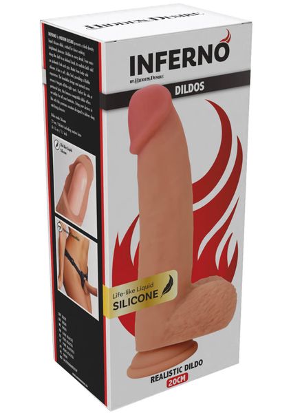 Realistic Dildo Liquid Silicone 20 Cm zdjęcie 2