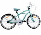 ROWER 20 CALI CRUISER DLA DZIEWCZYNKI DZIECIĘCY MIĘTOWY BŁOTNIKI ODBLASKI