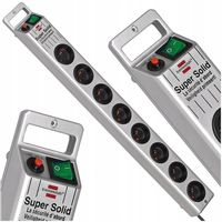 Przedłużacz Listwa Zasilająca Srebrna 8 Gniazd Kabel 2,5 Certyfikat CE